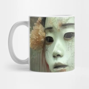 Japanese Geisha Girl Ghost with Flowers Mug